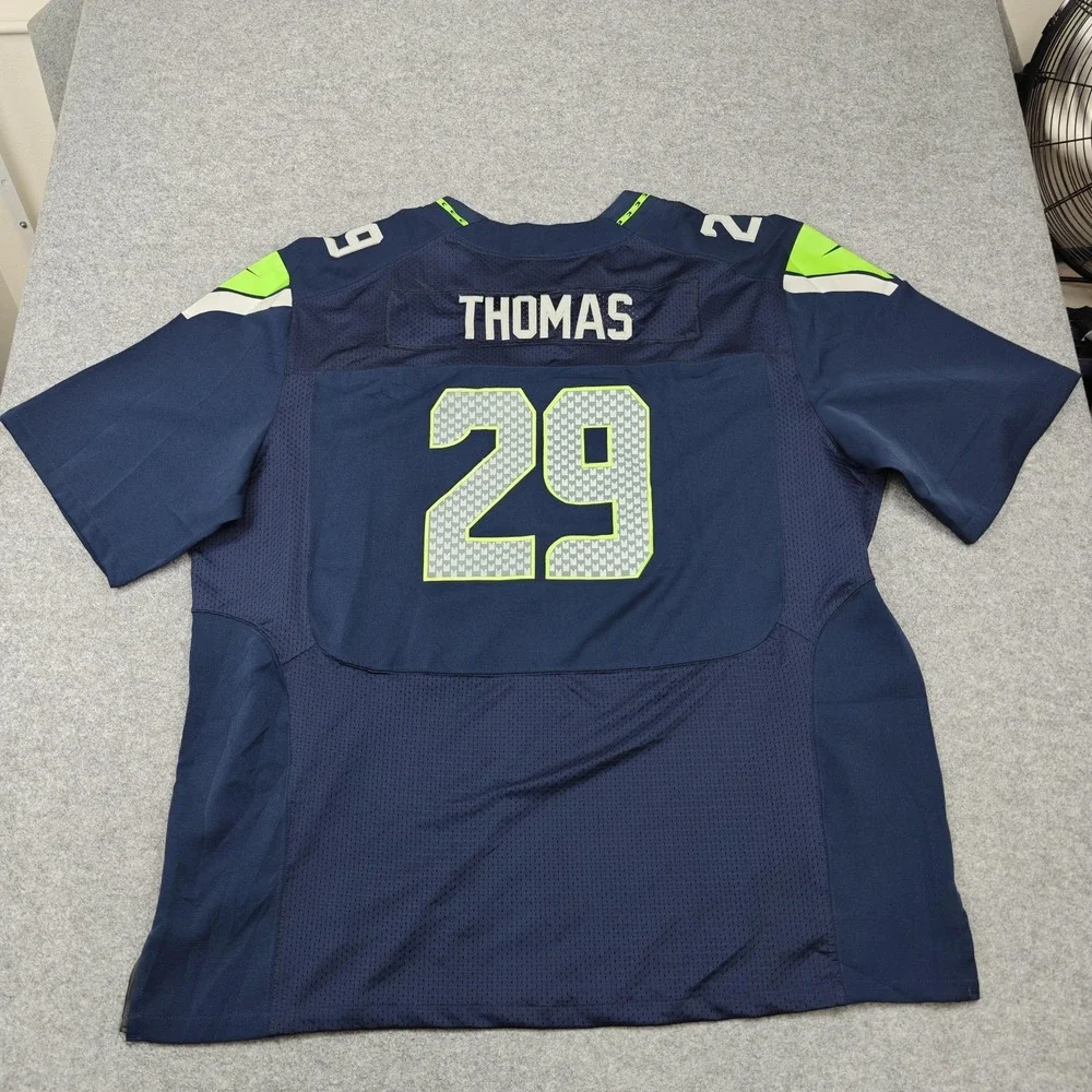 Seattle Seahawks Jersey Mens 60 Blue NFL Football Nike On Field Earl Thomas 29